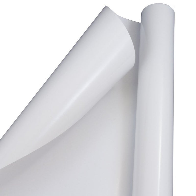 JAM Paper Gift Wrap - Glossy Wrapping Paper - 25 Sq Ft (30 in x 10 Ft) - White - Roll Sold Individually - Image 1